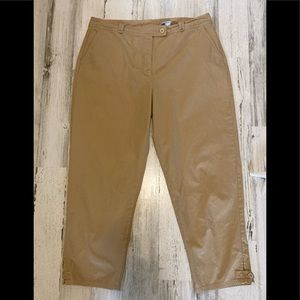 Talbots tan Capri pants 16
